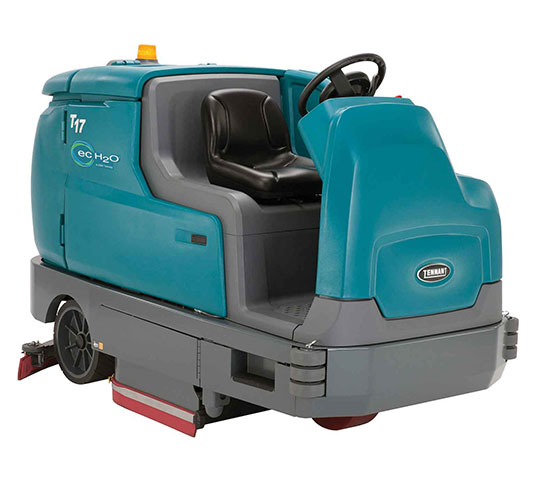T17 Battery-Powered Ride-On Floor Scrubber